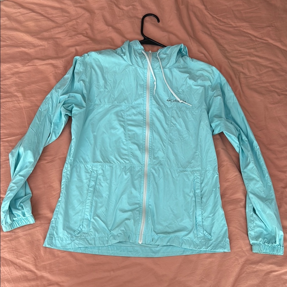Columbia Light Blue Windbreaker Jacket